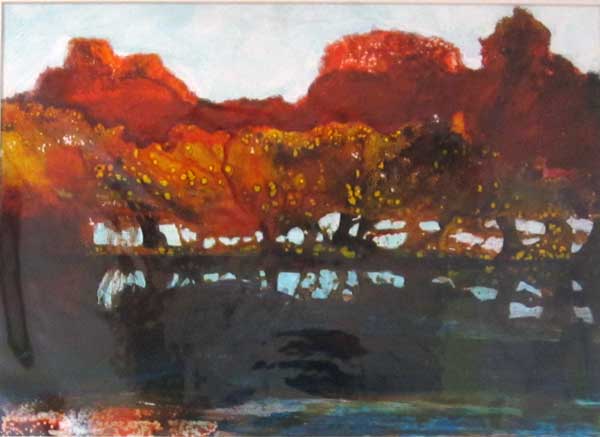On The Edge, Red Landscape 3,   Jo Sheppard  ,    Contemporary Affordable Art