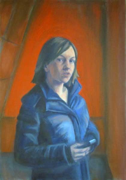 On The Edge, Girl with a Mobile,   Mary Byrne   ,    Contemporary Affordable Art