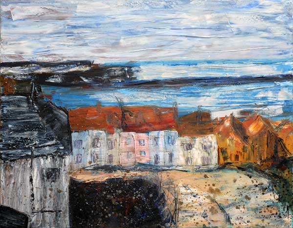 On The Edge, Descending Whitby Steps 1,   Susan West   ,    Contemporary Affordable Art
